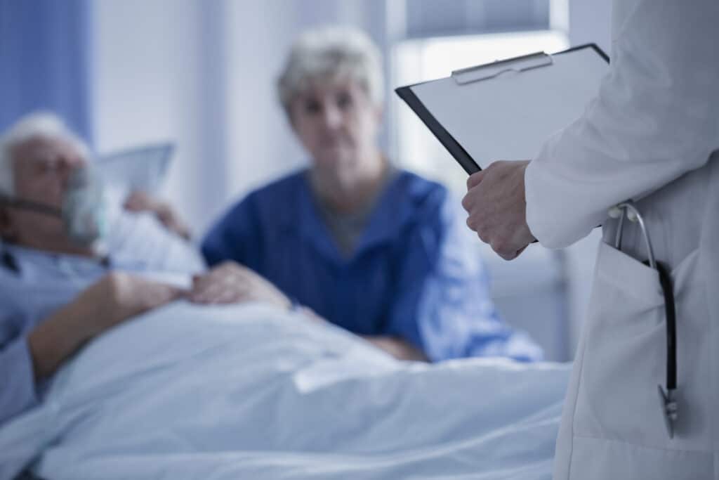 Doctor advising to patient